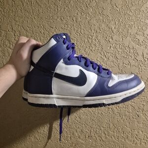 Nike  High-Top Sneakers - Purple and White